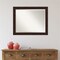 Beveled Bathroom Wall Mirror, William Mottled Bronze Narrow Frame